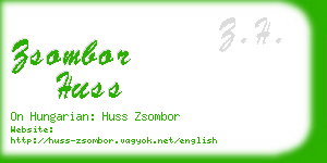 zsombor huss business card